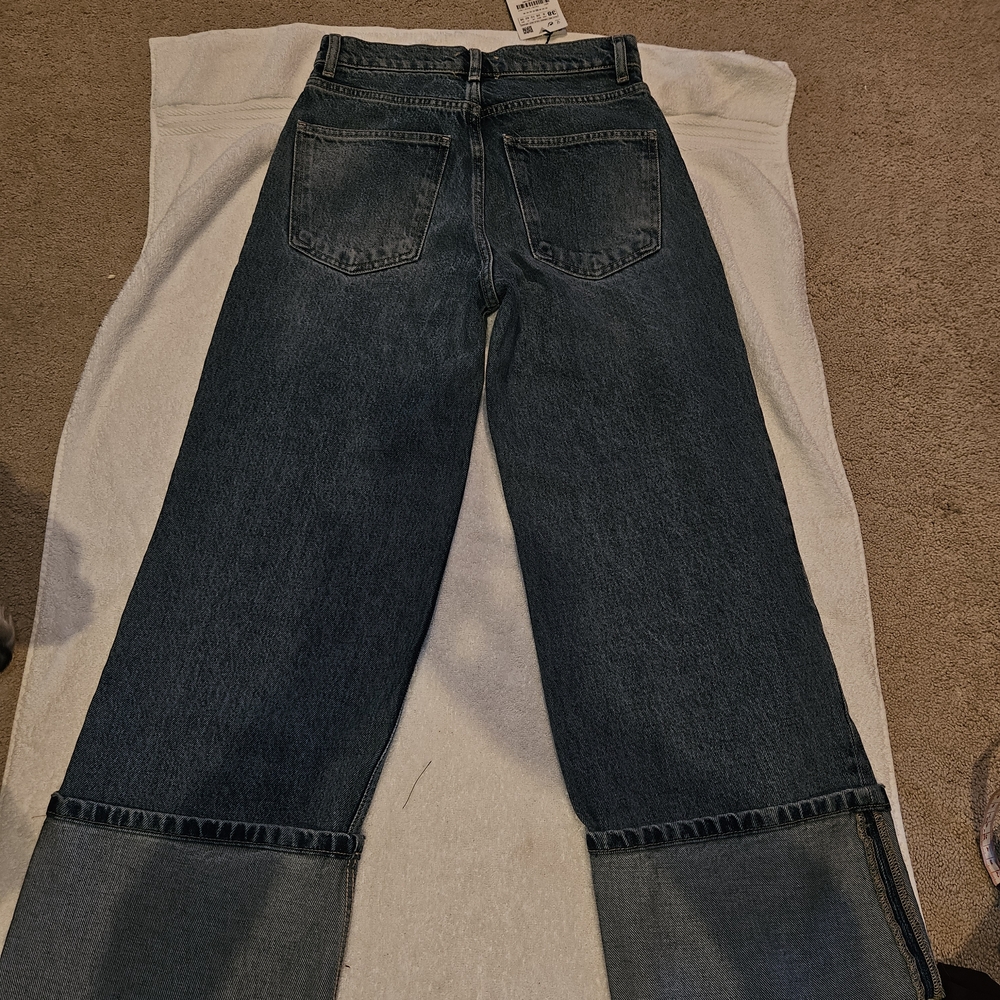 Zara Dark Blue Flare Jeans